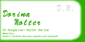 dorina molter business card